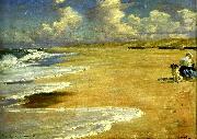 Peter Severin Kroyer marie kroyer malar pa stenbjerg strand oil